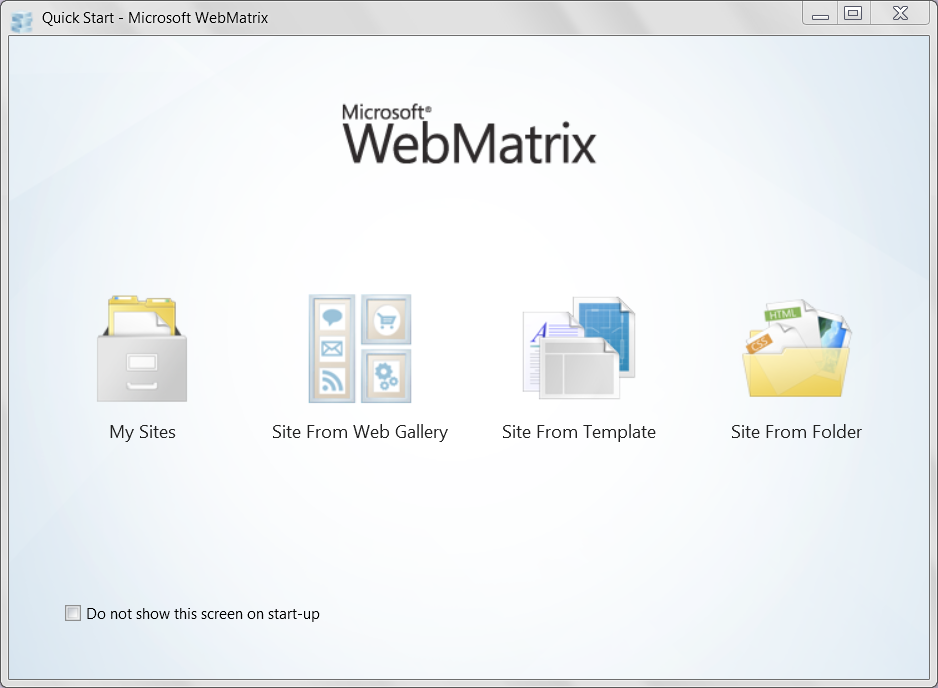 Web Development 101: Part 1, Getting Started with WebMatrix