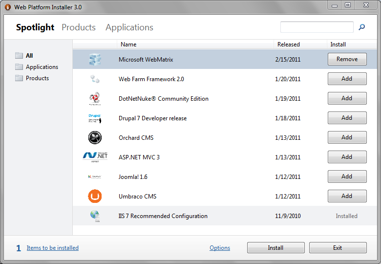 Web Development 101: Part 1, Getting Started with WebMatrix